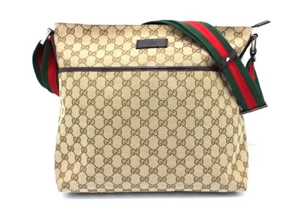 Gucci Sherry Shoulder Bag GG Canvas Beige Cream
